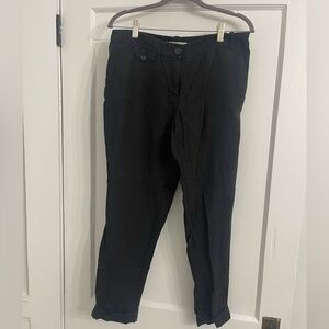 Loft size six linen black pants.  Casual and great for summer.